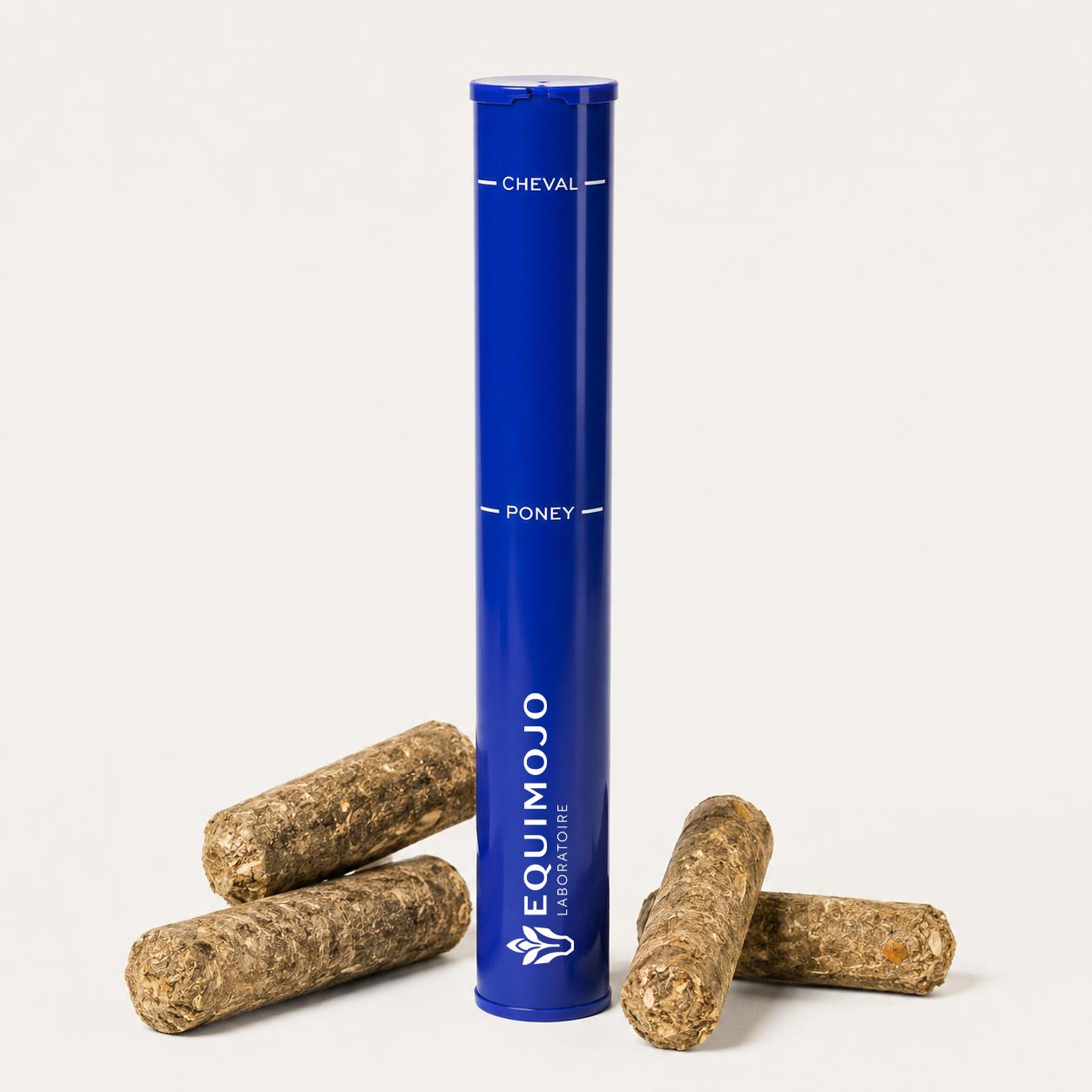 Tube doseur Equimojo pour mesurer la dose quotidienne de 50 g